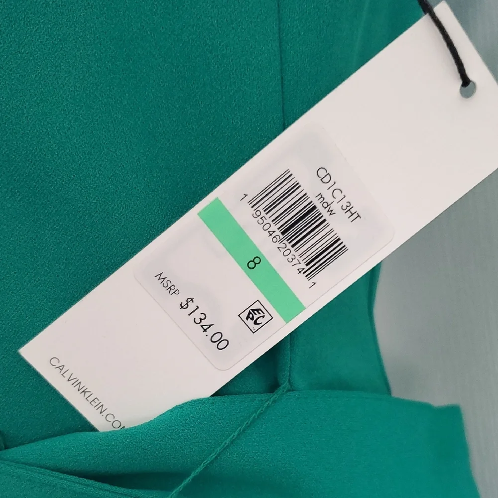 Calvin Klein Asymmetrical Green Dress - Picture 3 of 4